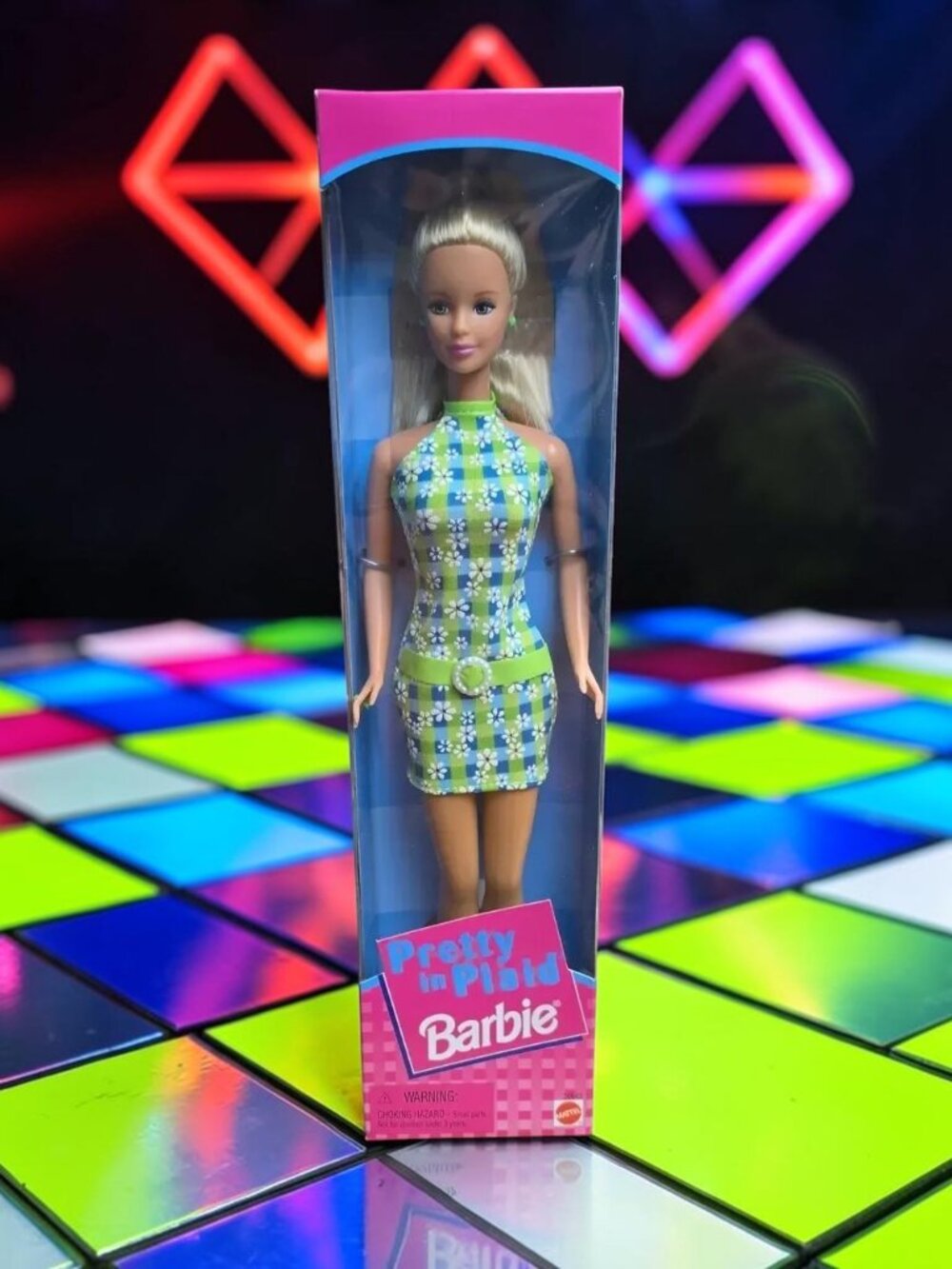 Pretty In Plaid Barbie Blonde 1998